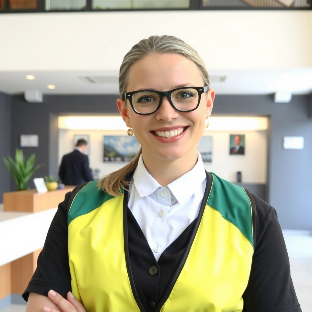 Portrét usměvavé a spolehlivé koordinátorky úklidu.