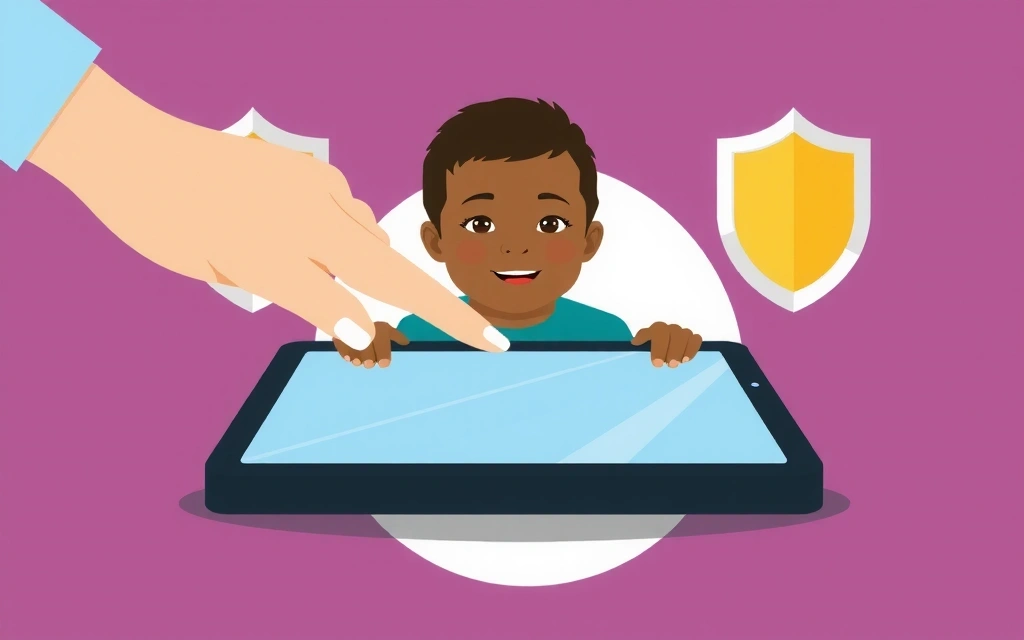Ilustrace ochrany soukromí dětí na internetu